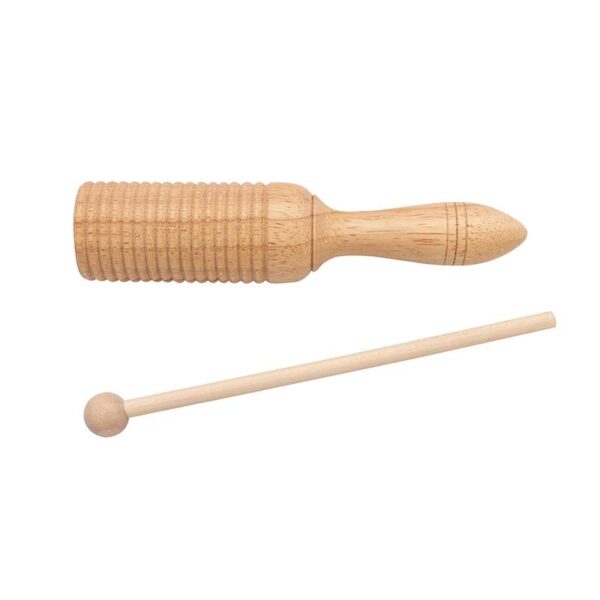 Wooden Guiro 20×4.4 cm | Ridged Scraper Percussion Instrument