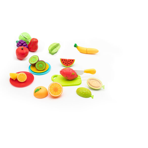 Pretend Cutting Fruit Set with Basket 26×18×13.5 cm