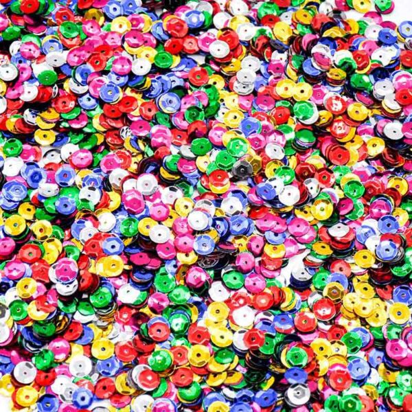 Cup Sequins 50 g Pack | 8 mm Craft Sequins for Collage