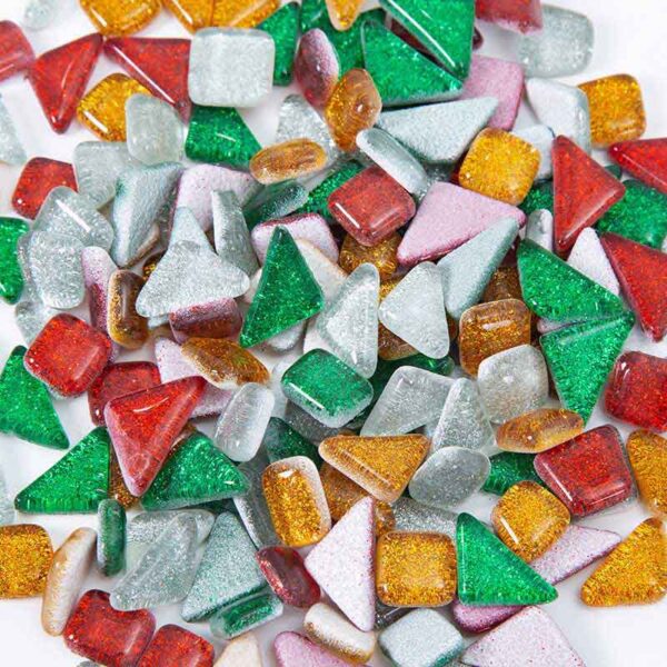 Glitter Mosaic Tiles 1.1-2.5 cm | Sparkle Craft Mosaic Pieces