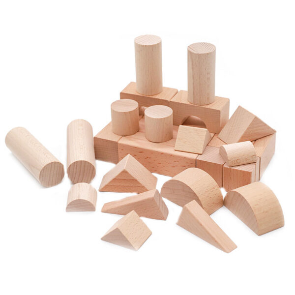Wooden Geometric Blocks Set of 30 | Shape & Geometry Block Set