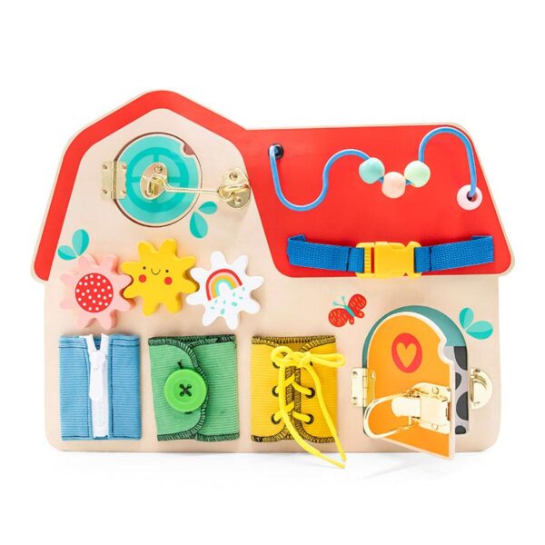 Life Skills Learning Board 39.8×29.5 cm | Dressing & Fastening Board