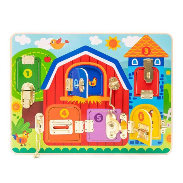 Locks & Latches Activity Board 40×30 cm | Life Skills Busy Board