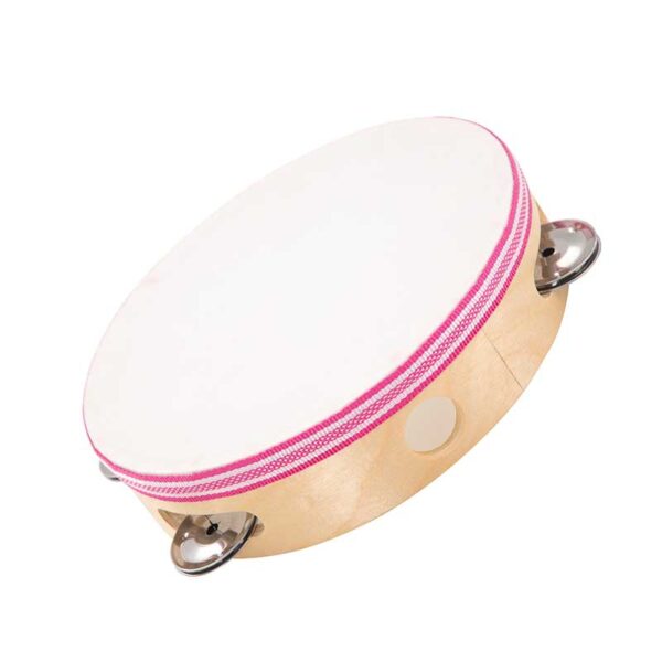 Tambourine 18 cm Single Row Jingles | Wooden Frame Hand Tambourine