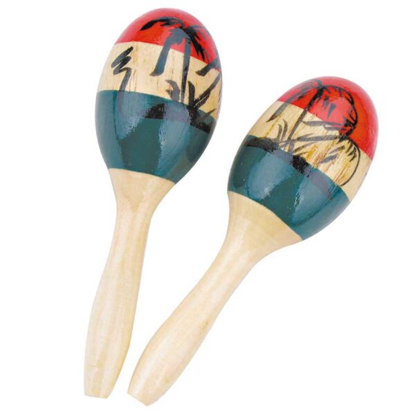Mini Maracas 11.6 cm | Wooden Shakers Pair for Toddlers
