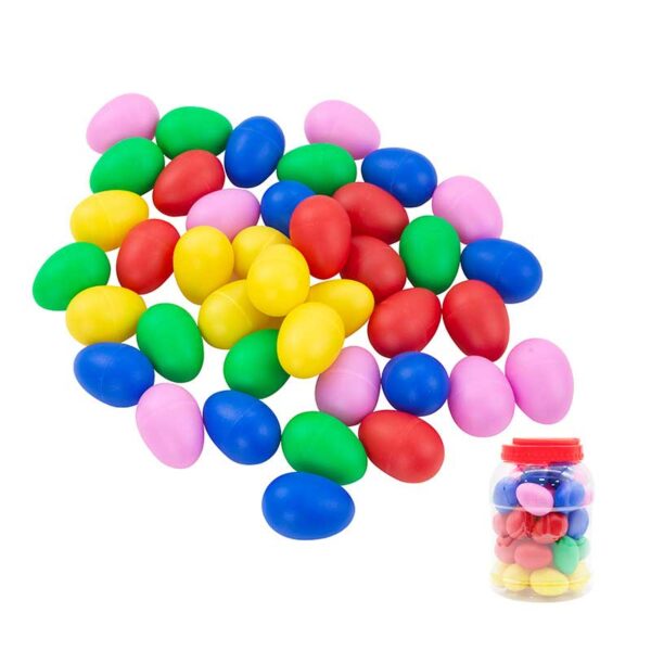 Egg Shakers Jar of 40 | Classroom Shaker Set 5.7×4 cm