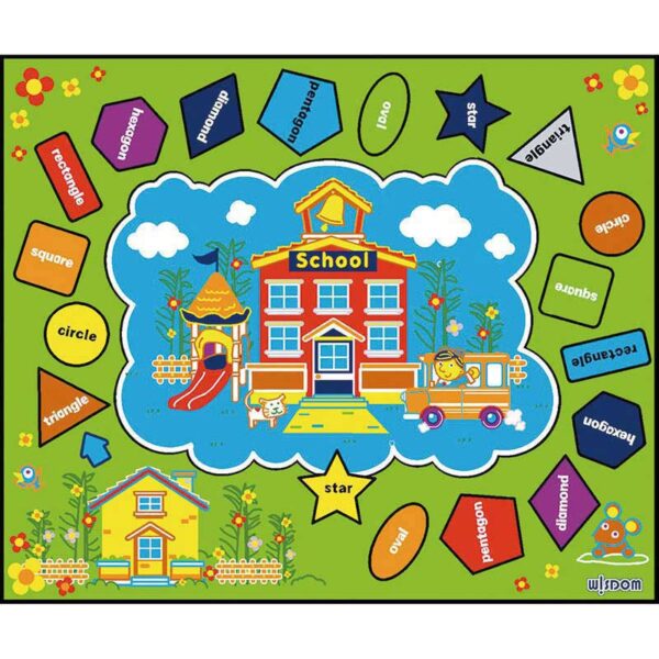 Colours & Shapes Classroom Carpet | Early Maths Rug for KG