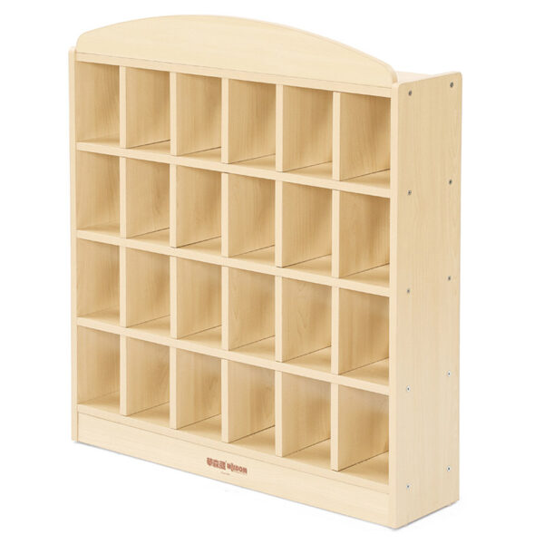 24-Compartment Wooden Storage Cabinet 80×20×88.8 cm for Classrooms
