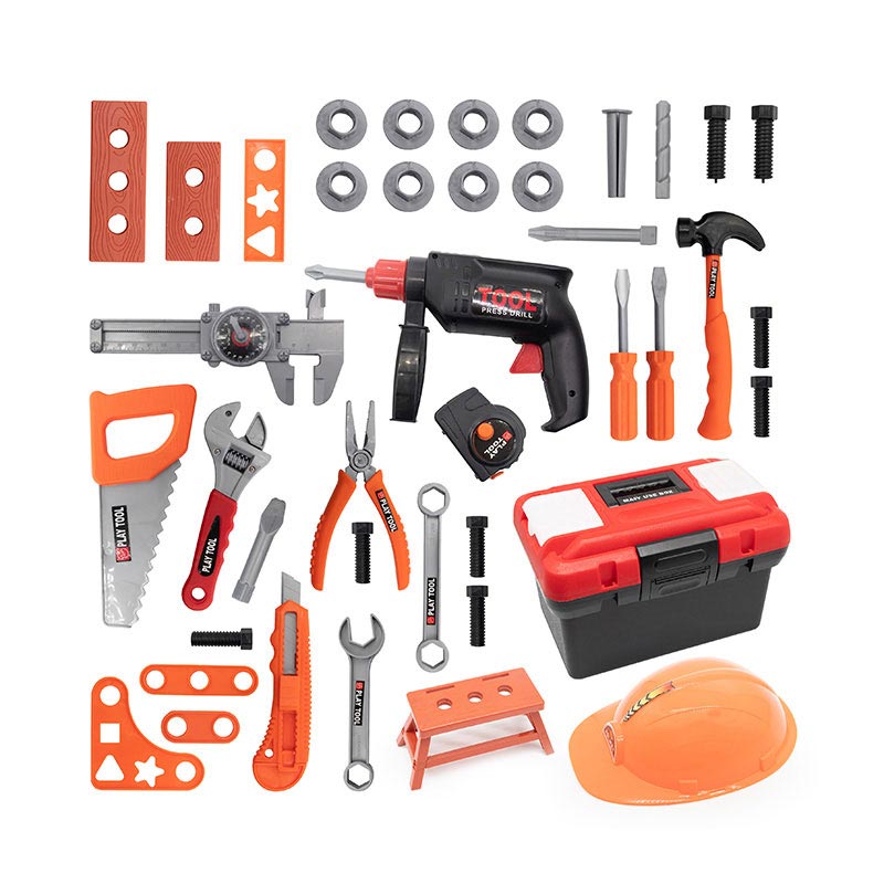WIS-GEN-KY1068-01 Kids Tool Box Set 43 Pieces 32.5×19×20.5 cm | Toy Tool Kit