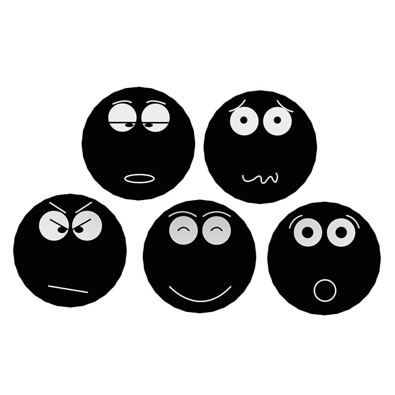 WIS-GEN-T042 Emotion Theme Chalkboard 80 cm Round | Feelings Board for Nurseries