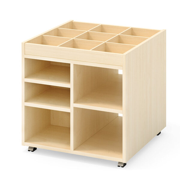 Collage Art Trolley 60×60×66 cm | Mobile Wooden Craft Storage