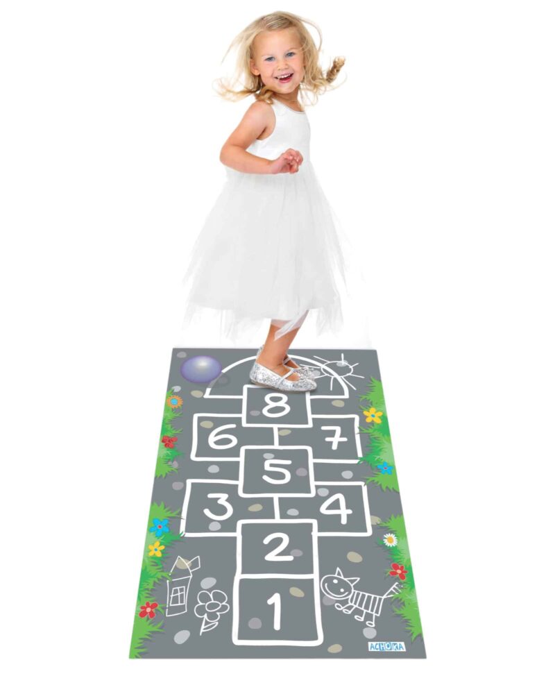House of kids the quadri hopscotch playmat is a versatile and engaging play accessory, measuring 100x150 cm. It's designed to promote physical activity and cognitive development in children. The mat features a vibrant, colorful hopscotch design that encourages interactive play and learning. Made from durable, high-quality materials, it ensures long-lasting use and can withstand rigorous play. It's easy to clean and maintain, making it ideal for both indoor and outdoor use. The mat is also portable and easy to store, providing convenience for parents. The quadri hopscotch playmat's unique selling point is its combination of fun, education, and durability, making it a valuable addition to any child's playtime.