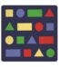 House of kids deco mat loop shapes - 200x200cm colorful, educational, and durable rug for playrooms, classrooms, and children's bedrooms - easy to clean and roll-up