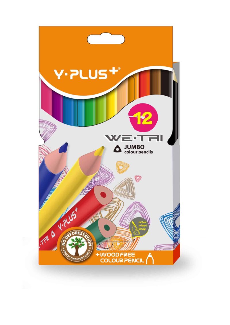 Y-plus thick coloring pencils 12 colors