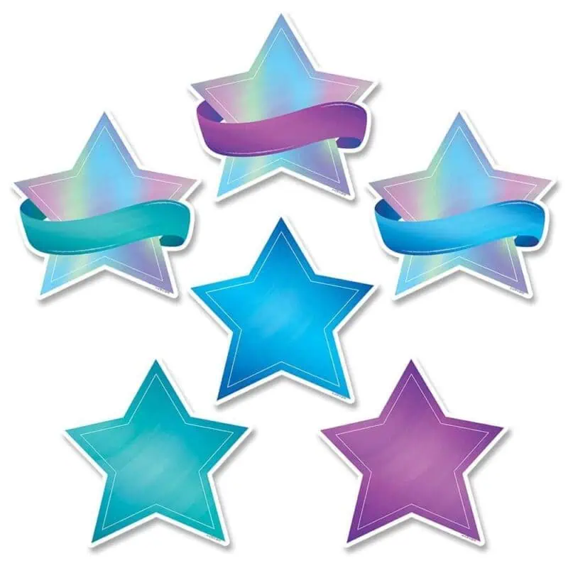 Mystical magical shimmering stars 6" designer cut-outs ctp-8661