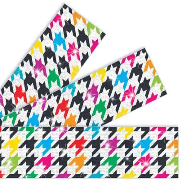 Houndstooth Multicolor Bolder Borders® – Sparkle Plus