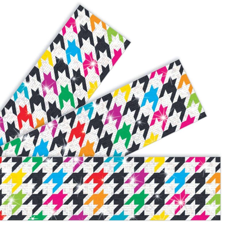 Houndstooth multicolor bolder borders® – sparkle plus