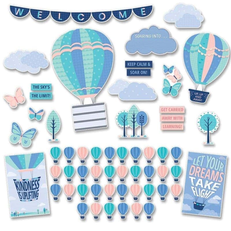 Calm & cool soaring high bulletin board ctp-8596