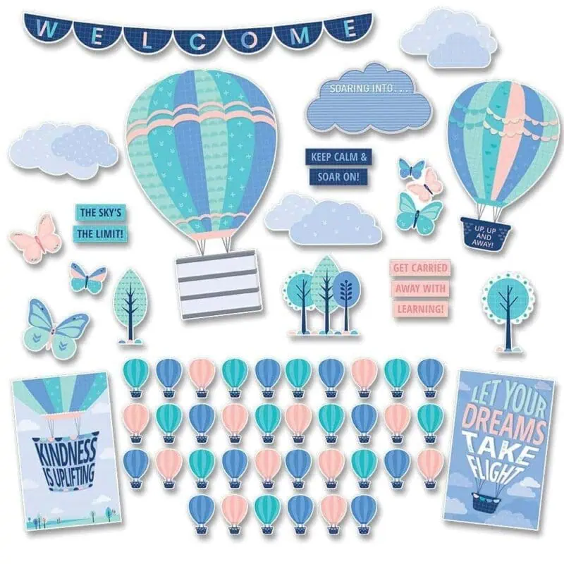 Calm & cool soaring high bulletin board ctp-8596