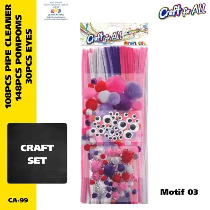 Pompom & pipe cleaner craft pack -motif 03