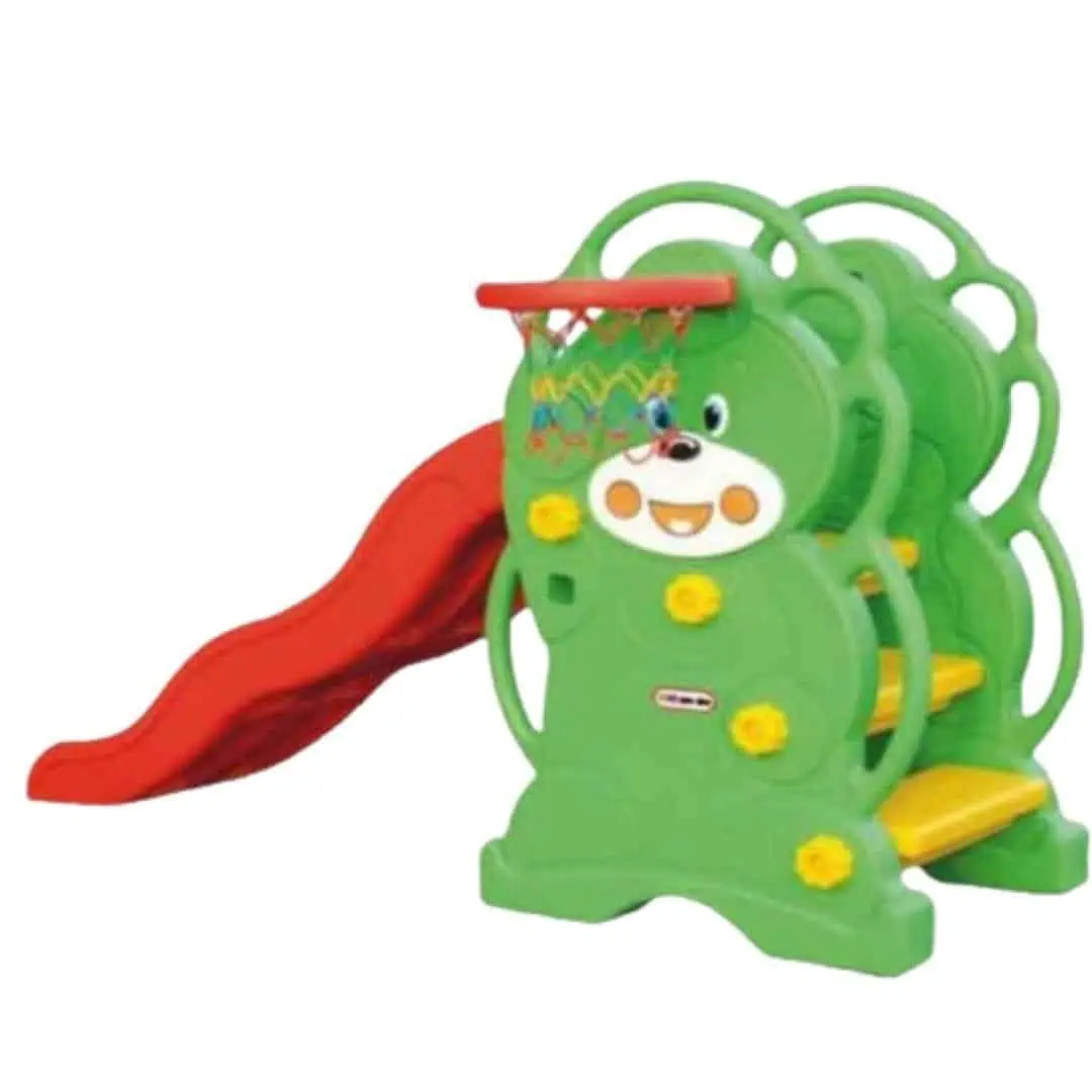 Bear Slide With Basket Ball Game, Toy for Children Both Indoor Outdoor Use