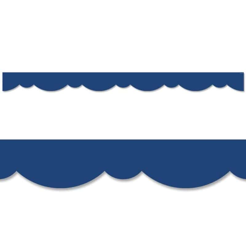 Blue stylish scallops border ctp-8572