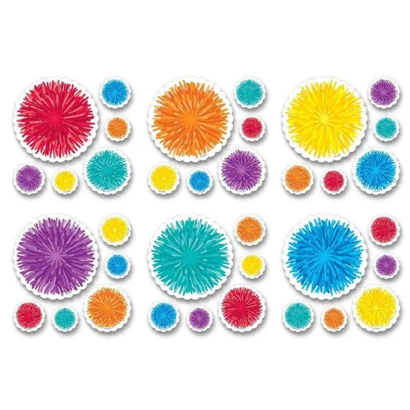 Pom-poms 6 inch designer cut-outs ctp-8525