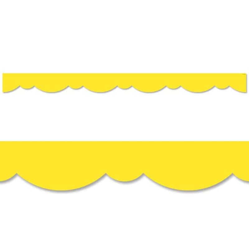 Yellow stylish scallops border ctp-8565