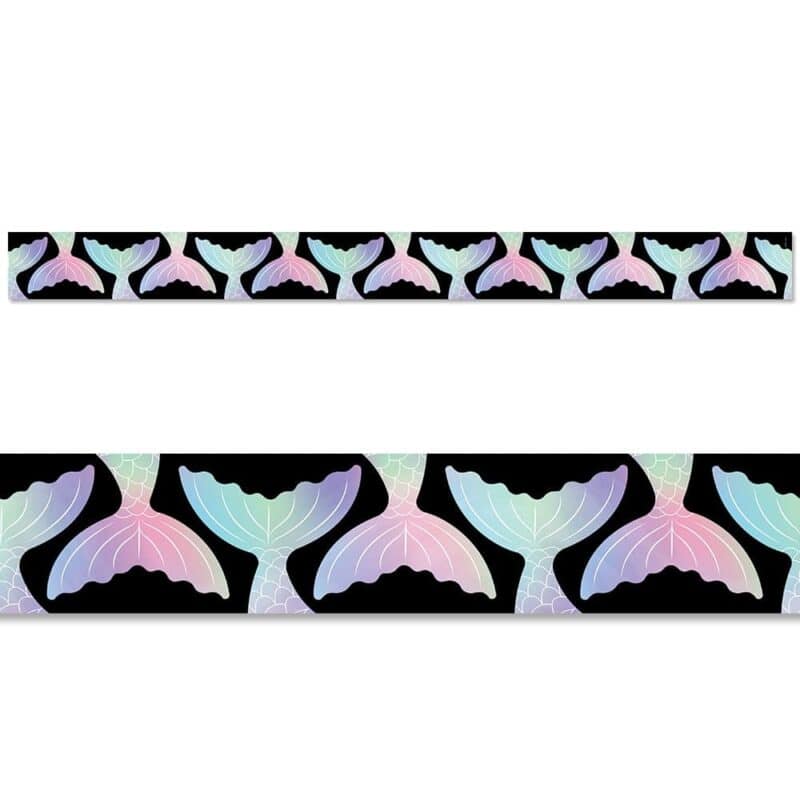 Mystical magical mermaid tails border ctp-8673