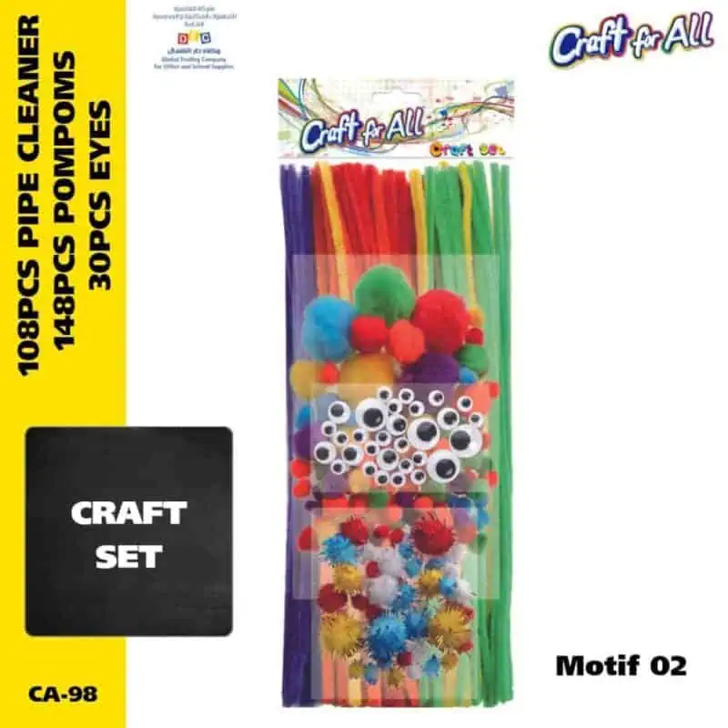 Pompom & pipe cleaner craft pack -motif 02