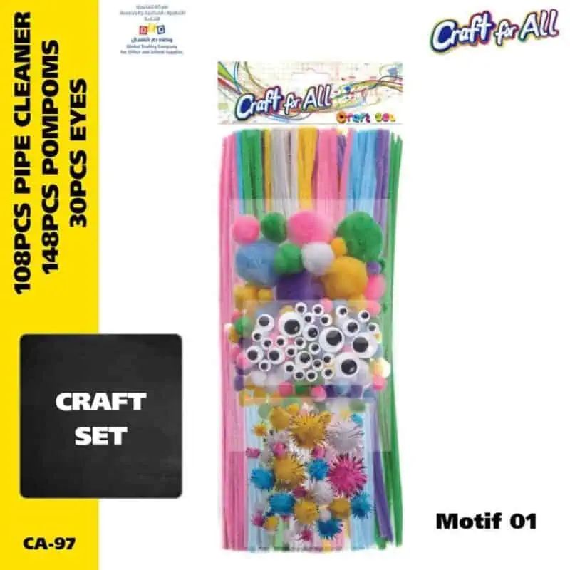 PomPom & Pipe Cleaner Craft Pack -Motif 01