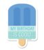 Calm & cool my birthday is cool! Badge ctp-8644