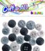 Craft for all - mixed size black buttons 10-21mm 18pcs