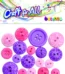 Craft for all - multicolored mixed size pastel buttons 10-21mm 18pcs