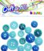 Craft for all - mixed size blue buttons 10-21mm 18pcs