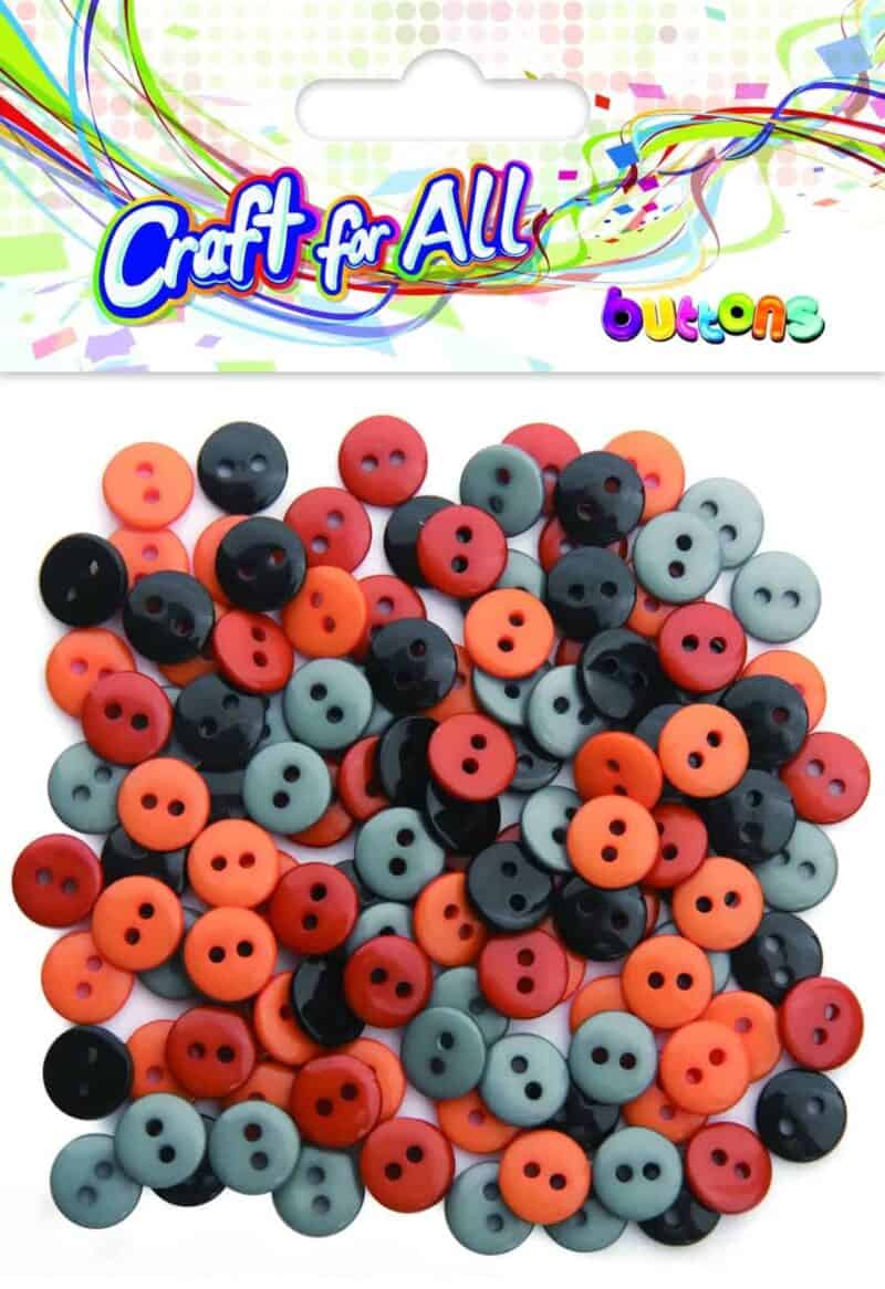 Craft for all - multicolored mixed size small buttons 7 x7mm 75pcs