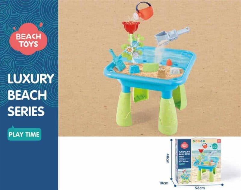 Toddler sensory sand and water table set with 9 accessories
