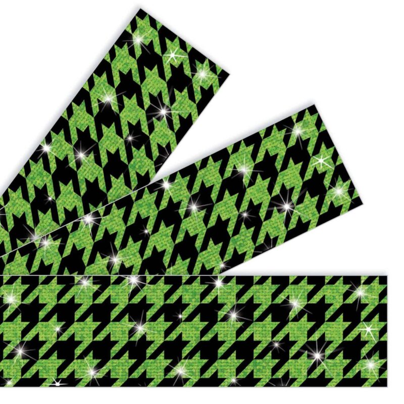 Houndstooth green bolder borders® – sparkle plus