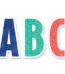 Mid-century mod retro patterns 2" uppercase letter stickers ctp-8461