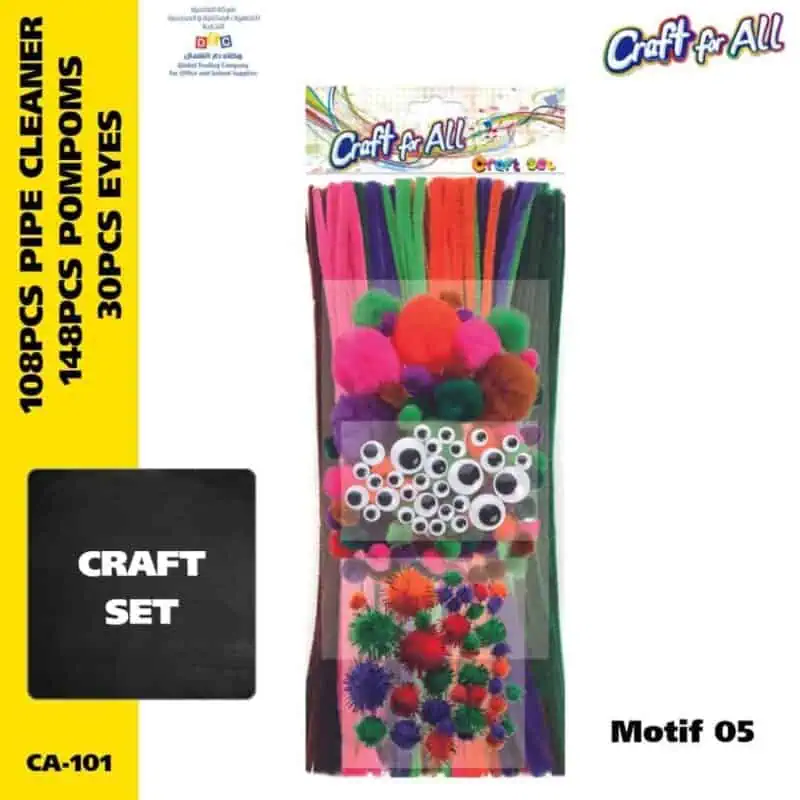 Pompom & pipe cleaner craft pack -motif 05