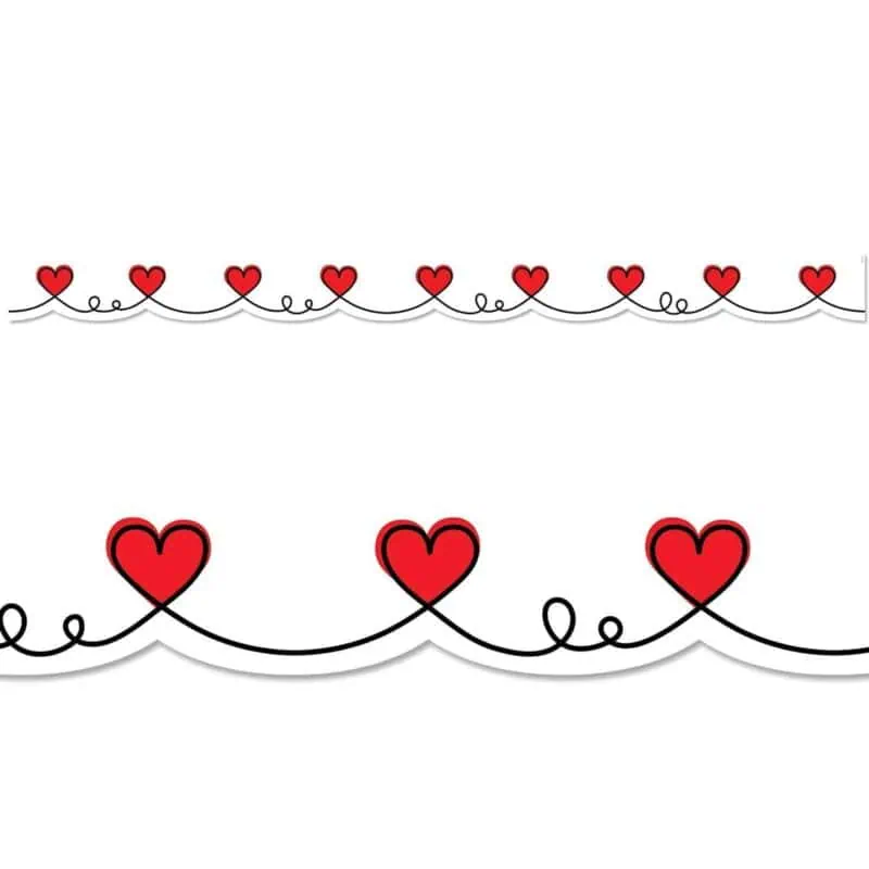 Doodle hearts border ctp-8794