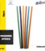 Colored round wooden sticks - 6pcs