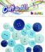 Craft for all - multicolored mixed size blue buttons 10-21mm 18pcs