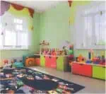 ABC Train HOK-13009 Giant Mat by House Of Kids - 200x200cm Playroom and Classroom Rug - Easy to Clean, Roll-up Carpet for Children's Bedrooms, Kindergartens
