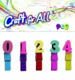 Wooden Numbers Pegs 5pcs