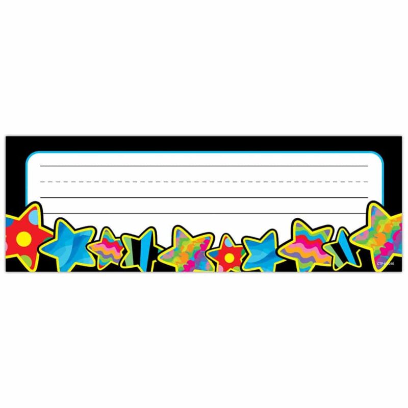 Poppin' patterns stars name plate ctp-4520