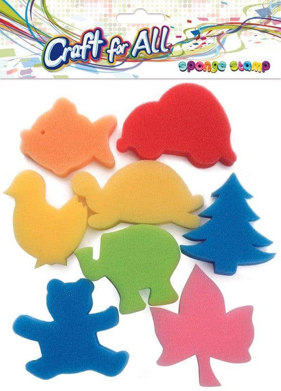 Sponge Shapes stamps 8pcs