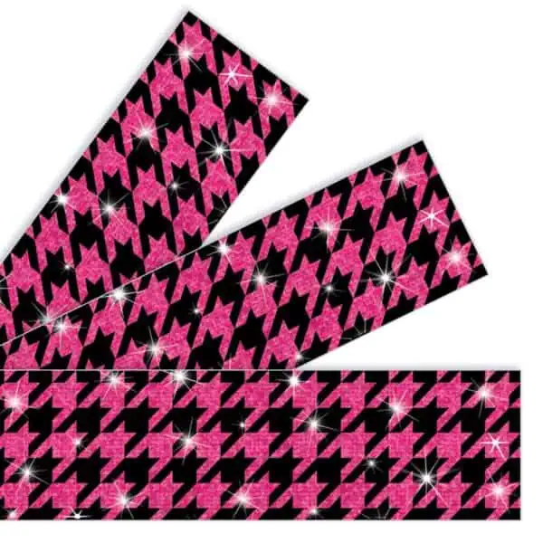 Houndstooth Pink Bolder Borders® – Sparkle Plus