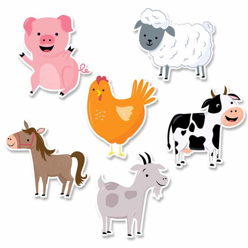Farm friends 6 inch designer cut-outs ctp-10227