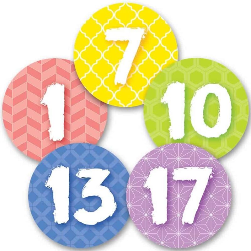 Painted palette calendar days ctp-6897